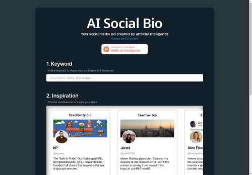 AI Social Bio